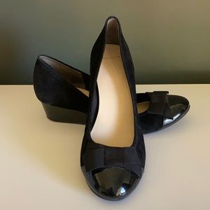 Black Suede Cole Haan Tali Wedges